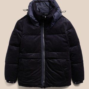 Banana Republic Corduroy Puffer Coat size XS Navy